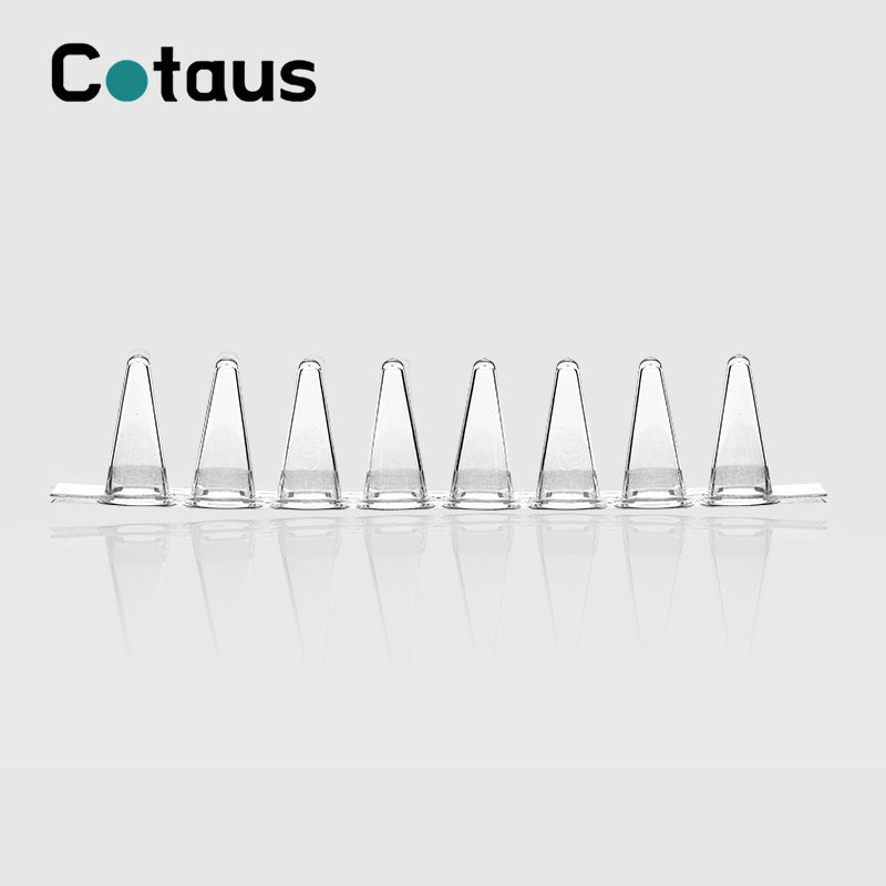 0,1 ml transparante PCR-buisjes met 8 strips