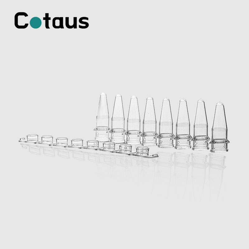 0,2 ml transparante PCR-buisjes met 8 strips